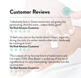 Natural Moisturizing Hand Cream, Coconut, Hydrating, Hand Moisturizer with Shea Butter, Cocoa Butte and Avocado Oil, USA Made, Cruelty Free, Pack of 3, 3.3 Fl OZ Per Pack
