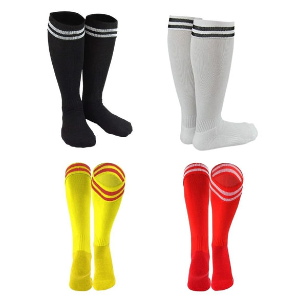 Lian LifeStyle Boy's 4 Pairs Knee High Sports Socks XL002 Size L (BLACK,RED,YELLOW,WHITE)