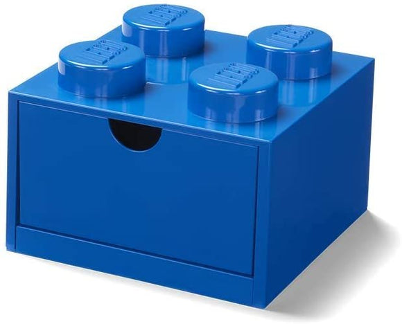 LEGO 40201731 Desk Drawer 4 knobs Stackable Storage Box, Blue