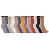 Lovely Annie 7 Pairs Gorgeous Comfy Super Comfortable Women Wool Crew Socks. Strong, Soft with Unique Designs L1842 Size 5-11