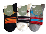 Splendid Women's 3 Pairs Mid Calf Cotton Crew Socks. Comfortable, Breathable and the Best Fit for Multiple Activities Size 6-9 (Navy,White,Grey)