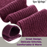 Lian LifeStyle Big Girl's Women's 4 Pairs Knee High Wool Socks FS05 Size 6-9