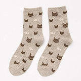 Lian LifeStyle Attractive Women's 6 Pairs Mid Calf Cotton Socks HR1783 Size 6-9