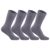 Men's 3 Pairs High Performance Wool Crew Socks, Moisture Wicking, Perfect for Athletic Biking on Winter & Cold Weather LK0602 Size 6-9 (Grey)