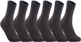 Lian LifeStyle Women's 6 Pairs Cute & Comfortable Wool Crew Socks Size 6-9 HR1612