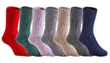 Lian LifeStyle Fantastic Children's 4 Pairs Wool Blend Crew Socks Size 0Y-8Y