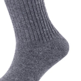 Lovely Annie Big Girl's & Women's 4 Pairs Knee High Wool Socks | Comfy, Cozy and Fancy Leg Warmer Stockings AFS05 Size L/XL(Grey)