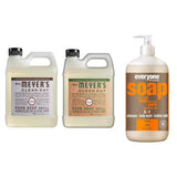 Liquid Hand Soap Refill, 1 Pack Lavender, 1 Pack Geranium, 33 OZ each include 1, 32 OZ Bottle of Bath & Shower Gel Soap, Citrus/Mint
