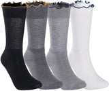 Lovely Annie Comfortable Big Girls Women's Cotton Crew Socks L1855 Size 5-11