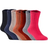 Children's Durable, Stretchable, Thick & Warm Wool Crew Socks. Perfect as Winter Snow Sock and All Seasons FS01, 7 Pair, Size 4Y-6Y, Black, Navy, Biege, Coffee, Wine, Grey, Red