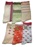 Lovely Annie Unisex Children's 6 Pairs Cute, Breathable & Warm Knee High Cotton Socks Size 6M-3Y Girl Color