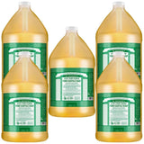 Natural & Pure Castile Soap Made With Organic & Natural Oils Hemp Almond Castile Soap Fully Biodegradable & Vegan Liquid Soap All Purpose Castile Liquid Soap 1 Gallon Per Pack, Pack of 5