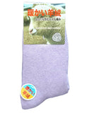 Meso Women's 1 Pair Breathable Ultralight Wool Crew Socks. Sweat Absorbent Great Activewear for Fun Sports Size 6-9(Purple)