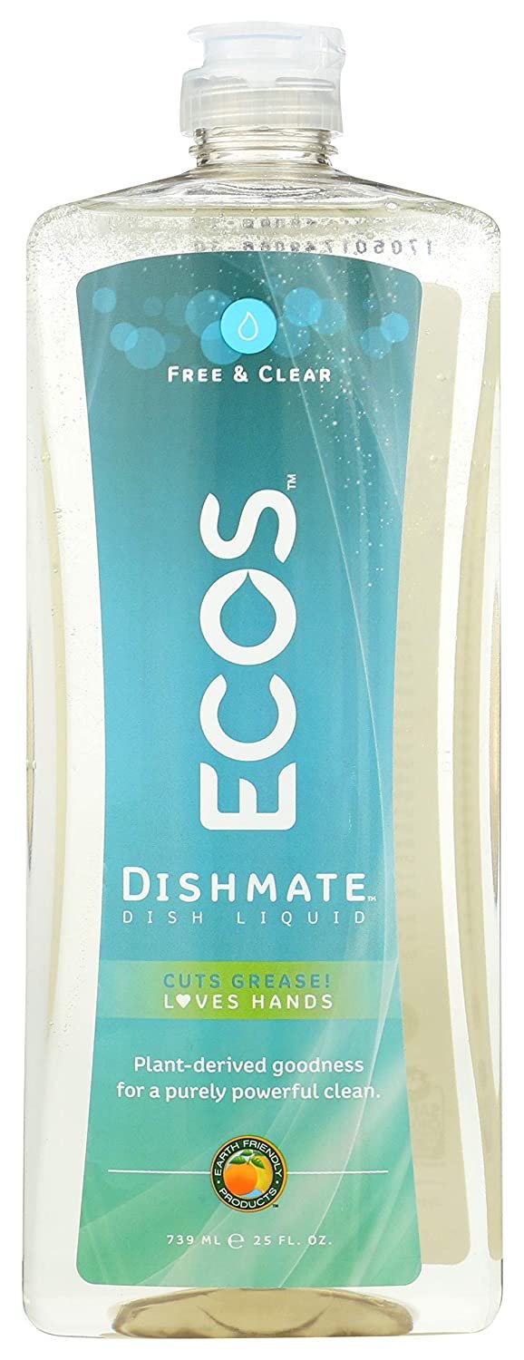 Non Toxic, Hypoallergenic Dishmate, Free and Clear, Ultra-Concentrated, Without Dyes, Parabens, Phosphates, Phthalates, Pack of 3, 25 FL OZ Per Pack