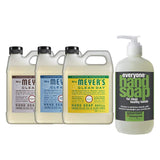 Liquid Hand Soap Refill, 1 Pack Lavender, 1 Pack Rain water, 1 Pack Honey Suckle, 33 OZ each include 1, 12.75 OZ Bottle of Hand Soap Spearmint + Lemongrass