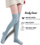 Women's 3 Pairs Thigh High Cotton Socks JM1025 Size 6-9