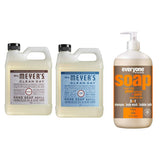 Liquid Hand Soap Refill, 1 Pack Lavender, 1 Pack Rain water, 33 OZ each include 1, 32 OZ Bottle of Bath & Shower Gel Soap, Citrus/Mint