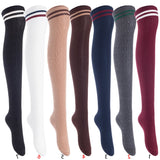 5 Pairs Awesome Durable Women Thigh High Cotton Boot Socks. Perfect As Winter & Spring Socks Size 6-9 T1023-5c9 (Random)