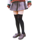 Lovely Annie Women's 1 Pair Incredible Thigh High Cotton Socks, Durable And Super Soft. Unique Over Knee High Ladies Socks Size 4.5-8.5(Coffee Strip)