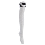 Lian LifeStyle Women's 4 Pairs Adorable Thigh High Cotton Socks L1022 Size 6-9