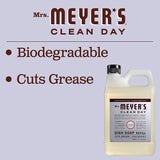 Mrs. Meyer's Clean Day Liquid Dish Soap Refill, Cruelty Free Formula, Lavender Scent, 48 oz