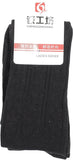 LLS Women's 4 Pairs Stylish Combed Cotton Socks Size 7-9 Black