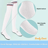 Lovely Annie Women's 3 Pairs Over Knee High Thigh High Cotton Socks Size 6-9 A1023