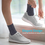 Lian LifeStyle Perfect Fit Women's 3 Pair's Wool Crew Socks For Healthy Feet. Cozy, Cute, and Comfortable Size 6-9 HR1613, Color (Dark Grey, Tan, Blue)