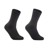 Lian LifeStyle Gorgeous Big Girls Women's 2 Pair Wool Crew Socks Size 6-9 FS03, Color (Black,DarkGrey)