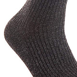 Lian LifeStyle Women's 2 Pairs Cute & Comfortable Wool Crew Socks Size 6-9 HR1612, Color (Black, DarkGrey)