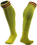 Lian LifeStyle Girl's 1 Pair Knee High Sports Socks for Baseball/Soccer/Lacrosse XL002 S Yellow