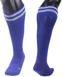 Lovely Annie Women's 2 Pairs Knee High Sports Socks for Baseball/Soccer/Lacrosse 003 M(Blue)