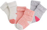 Lian LifeStyle Premium Children's 3 Pairs Cotton Crew Socks ZM03 Size 0Y-2Y G