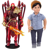 Toys DC Multiverse Azrael: Batman Curse of The White Knight #1 7" Action Figure + Franco 18 inch Non-posable Boy Regular Fashion Doll, Pack of 2