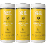 Botanical Wipes, Lemon, 35 Count - Bleach Free, Kid/ Plant-Based, Cruelty Free, Pack of 3