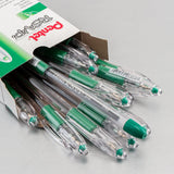 Pentel R.S.V.P. Ballpoint Pen, 0.7mm Fine Tip, Green Ink, Box of 12 (BK90-D)