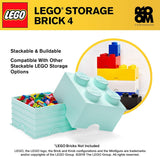 Room Copenhagen 40030642 Lego Storage Brick, 4 Knobs, Aqua Light Blue