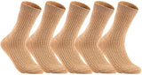 Lian LifeStyle Ultralight Men's 5 Pairs Breathable Wool Crew Socks Size 6-9
