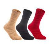 Lian LifeStyle Gorgeous Big Girls Women's 3 Pair Wool Crew Socks Size 6-9 FS03, Color (Beige,DarkGrey,Red)