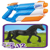 Super Soaker Twin Tide + Horse Club Animal Figurine Horse Toys for Girls and Boys, Pack of 2