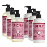 Mrs. Meyers Clean Day, 3 Packs Liquid Hand Soap 12.5 OZ, 3 Packs Hand Lotion 12 OZ, Peppermint, 6-Packs