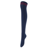 Incredible Women's 4 Pairs Thigh High Cotton Socks Unique, Durable And Super Soft For Everyday Relaxed Feet LAJ1023 Size 6-9 (Navy)