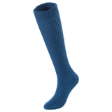 Lovely Annie Big Girl's & Women's 4 Pairs Knee High Wool Socks | Comfy, Cozy and Fancy Leg Warmer Stockings AFS05 Size 6-9(Grey,Purple,Blue,Brown)