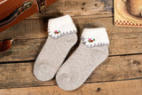 Lian LifeStyle Women's Premium Angora Lambs Wool Extra Thick Socks Classical