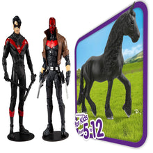 Load image into Gallery viewer, Toys DC Multiverse Red Hood and Nightwing 7&quot; Action Figure Multipack + Horse Club Animal Figurine Horse Toys for Girls and Boys, Pack of 2
