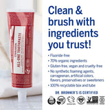 All-One Toothpaste (Cinnamon, 5 ounce) - 70% Organic Ingredients, Natural and Effective, Fluoride-Free, SLS-Free, Helps Freshen Breath, Reduce Plaque, Whiten Teeth (5 Ounce) 6 Pack