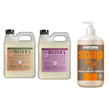 Liquid Hand Soap Refill, 1 Pack Geranium, 1 Pack Peony, 33 OZ each include 1, 32 OZ Bottle of Bath & Shower Gel Soap, Citrus/Mint