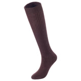 Lovely Annie Big Girl's & Women's 4 Pairs Knee High Wool Socks | Comfy, Cozy and Fancy Leg Warmer Stockings AFS05 Size L/XL(Brown)