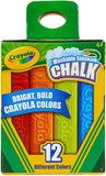 Crayola Washable Sidewalk Chalk, 12 Classic Crayola Colors Outdoor Art Gift for Kids 4 & Up, 12 Classic Crayola Colors, Anti-Roll Sidewalk Chalk Sticks Keep Little Artist's Tools Close At Hand