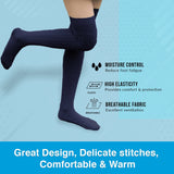 Meso Women's 4 Pairs Pack Truly Beautiful Knee-High Cotton Socks. Soft, Comfortable and Durable Size 6-9 M1024 (Random)